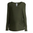 thumbnail image 6 of Time and Tru Women's Maternity Long Sleeve V-Neck T-Shirt, 6 of 6