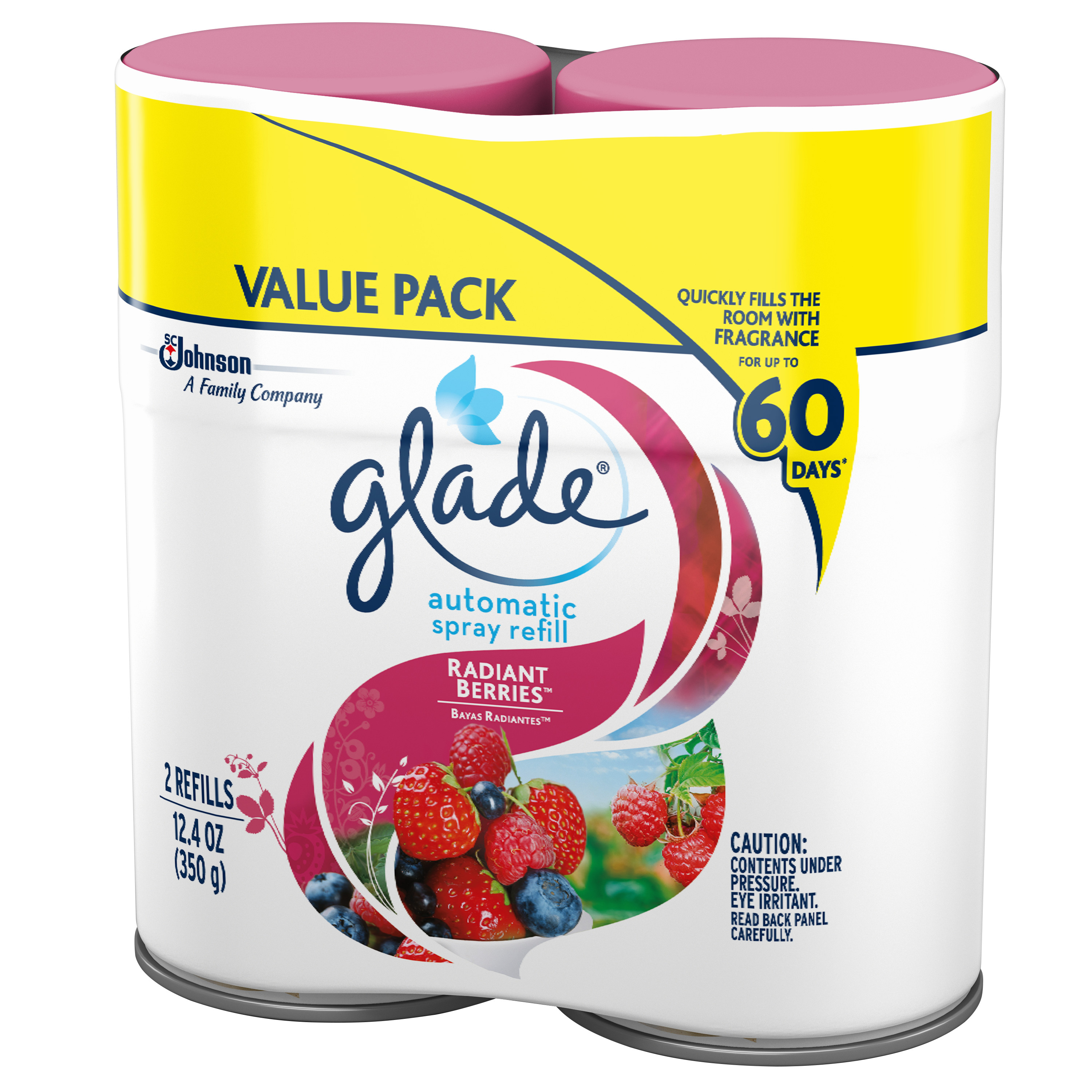 5pk Glade Automatic Spray Air Freshener Refill Radiant Berries 2