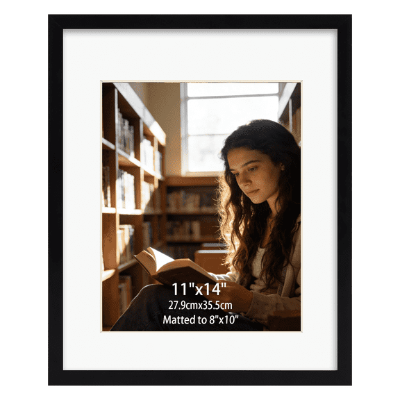 11x14 Picture Frames with Mat for 8x10 Photos, Black