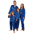 thumbnail image 6 of Pxiakgy Family Matching Christmas Pajamas Set Satin Silk Pajamas PJ's Solid Family Matching Sleepwear Loungewear Nightwear Pants Set For Women Blue 2XL, 6 of 9