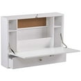 thumbnail image 1 of Southern Enterprises Wall Mount Folding Floating Desk in White, 1 of 2