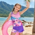 thumbnail image 4 of Psesaysky Axolotl Sea Girls Tankini Swimsuit 2 Piece Modest Bathing Suits for Girls Swim Tank Top + Bottoms, Size 6-15Y, 4 of 7