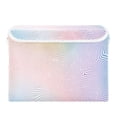 thumbnail image 7 of Yayeee Collapsible Cube Storage Bin with Lid Fabric Closet Decorative Basket with Handles, Pink Wavy Striped, 7 of 7