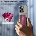 thumbnail image 3 of Phone Case Compatible with iPhone 15 Pro Case Wallet with Credit Card Holder Soft TPU Bumper Hard PC Anti-Scratch Shockproof Case Clear with Kickstand for 15 Pro 6.1 inch(Clear Black), 3 of 12