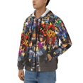 thumbnail image 3 of Zufioo Motif Roblox Chandail à Capuchon à Fermeture à Glissière Premium pour Hommes, Chandail en Molleton Doux, Veste Respirante et Évacuant l'Humidité-Moyen, 3 of 5