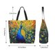 thumbnail image 5 of Fotbe Peacocks Bolsa Tote Estética de Lona con Estampado para Mujer - Bolsa Reutilizable de Hombro Casual para Vacaciones, Compras, Trabajo y Gimnasio, 5 of 8