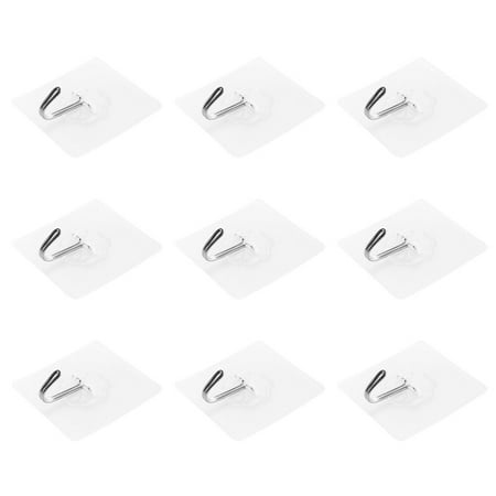 

YARNOW 50pcs Adhesive Hooks Bathroom Kitchen Wall Hooks No Nail Sticky Hangers with Stainless Hooks Reusable Utility Towel Bath Ceiling Hooks