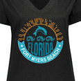 thumbnail image 4 of Inktastic Fort Myers Beach Florida Vacation Women's Plus Size V-Neck T-Shirt, 4 of 5