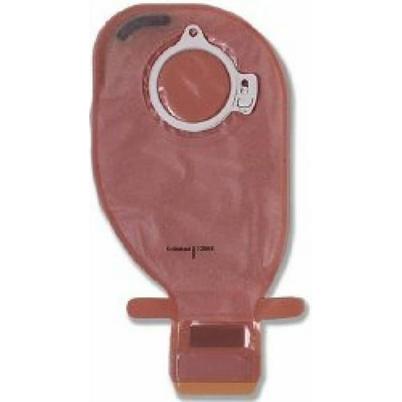 Assura EasiClose Colostomy Pouch, Two-Piece System, 11-1/4 Inch Length, 40 mm Flange, Transparent, Drainable, Green Code, 10 Count