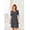 Dark Gray, variant on Women Zipper Robes Short Sleeves Housecoat Lightweight Bathrobes Zip Up Robe Casual Nightgown with Pockets
