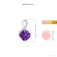 thumbnail image 3 of ANGARA Natural Claw-Set 2.2 ct Amethyst Infinity Pendant with Diamonds in 14K White Gold for Women (Size-8mm) | February Birthstone, Anniversary, Jewelry Gift for Women | Natural Amethyst Necklace, 3 of 7