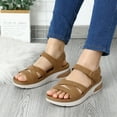 thumbnail image 2 of Siilsaa Womens Sandals Comfortable Footbed Sandals for Women â Comfortable Slip-On with Suede Footbed & Arch Support Slides for Women Footwear Yellow,9, 2 of 6