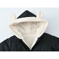 thumbnail image 4 of Hicidod Baby Winter Jackets Fleece Lined Cute Bear Ears Hooded Toddler Warm Coat Zipper Thicken Cotton Solid Light Outwear, 4 of 6