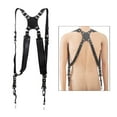 thumbnail image 6 of Cowhide Camera Strap for Two Cameras Dual Shoulder Harness Multi Camera Gear Suitable for Shoulder Width: 35-50cm/13.78-20 Inch - black, 6 of 8