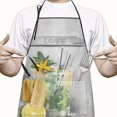 thumbnail image 2 of Aprons with Pockets Fruit Juice Lemon Bib Apron Cool Adjustable Apron for Anniversary Bridal Shower Wedding, 2 of 7
