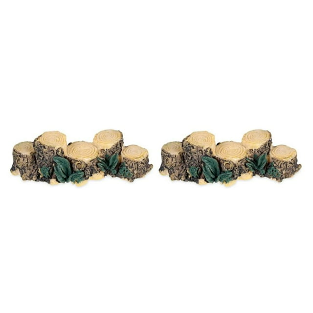 ZheElen Fairy Garden With Tree Stump Materials Handmade Crafts Fairy Garden Miniatures 2Set