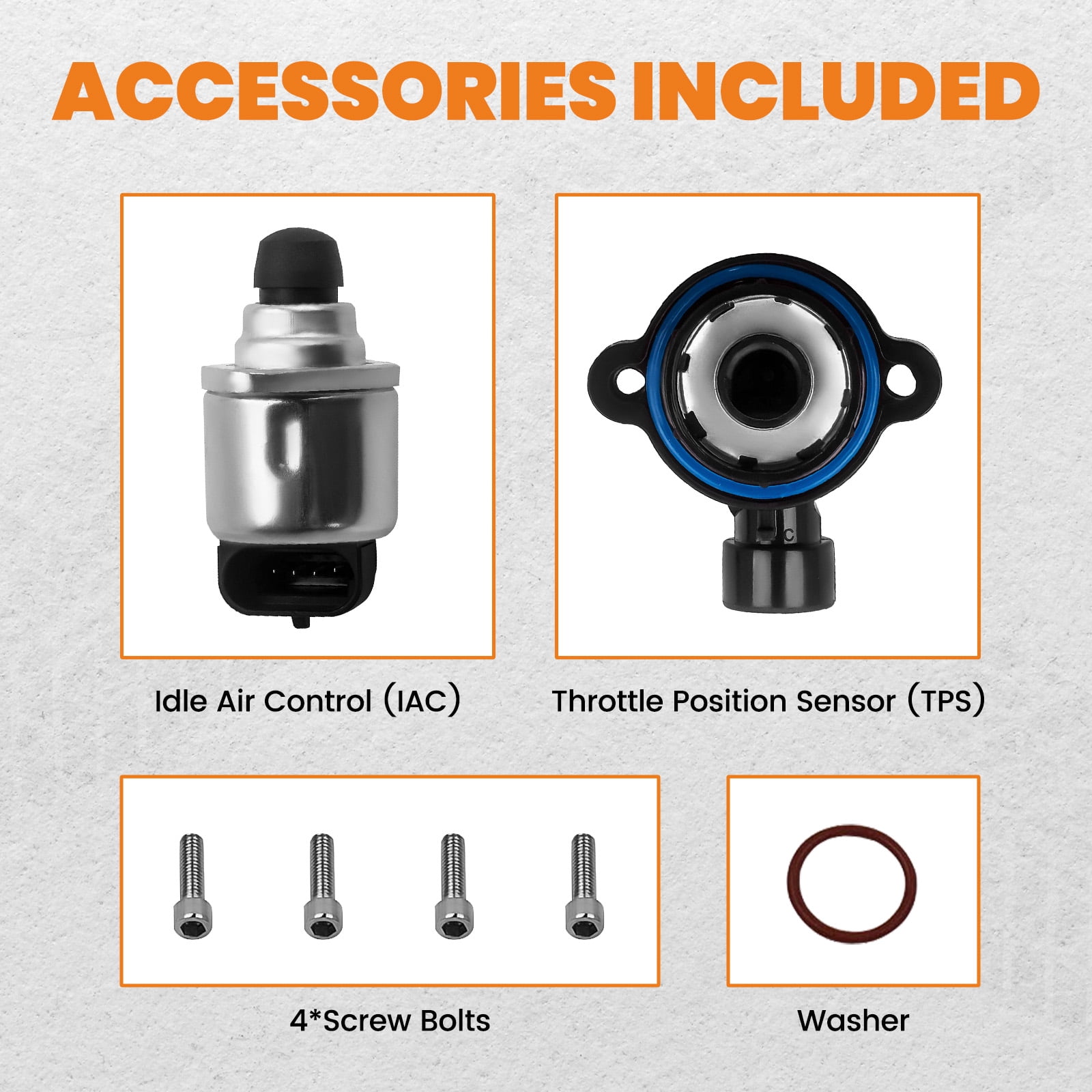 maXpeedingrods 102mm Throttle Body Assembly with TPS IAC Throttle Position Sensor for Chevy LSX LS LS1 LS2 LS7 Silver