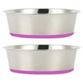 thumbnail image 1 of Stainless Steel Dog Bowls (2 Pack) | Non-Slip Rubber Bottom and No Spill Design.for Small Pet, 1 of 5