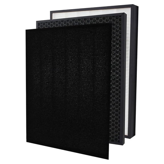 Claro IC-4524 Replacement Filter - True HEPA Air Purifier Filter - Activated Carbon Filter for Odor Reduction - Genuine Filter for Home Allergies & Pets