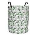 thumbnail image 2 of XMXT Collapsible Laundry Basket, White Fruit Leaves Pattern Waterproof Polyester Laundry Hamper, 40L, 2 of 8