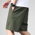 thumbnail image 6 of EOYWHK Men's Shorts for Casual Cotton Elastic Waist Multi Pockets Shorts Soft Lightweight Breathable Shorts for Basketball Gym Fitness Green L, 6 of 9