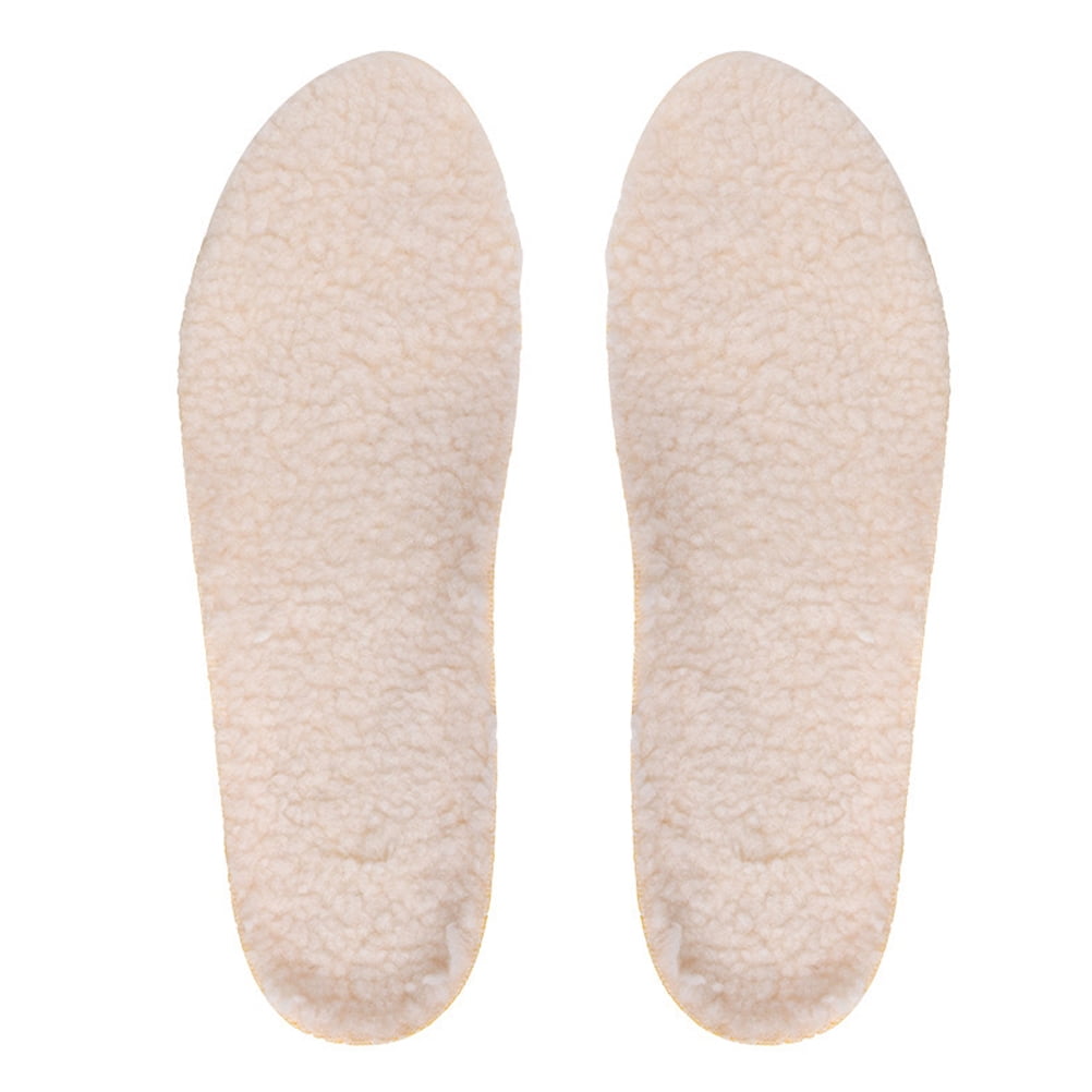 Frcolor Inserts Insoles Warm Shoe Winter Fleece Wool Fluffy Foot