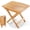 Natural, variant on Melino Foldable Outdoor Side Table 18x16x16 in – FSC Acacia Wood Weatherproof Small Folding Patio Table for Outside, Porch, Garden, Backyard, Deck & Pool  - Natural