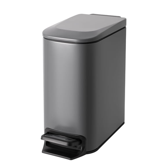 Bote de basura Cesun para baño pequeño, 6 L, 1,6 g, con tapa de cierre suave