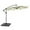 Ivory, variant on Alpha Joy 10ft Outdoor Patio Offset Market Hanging Umbrella with 8 Steel Ribs & Cross Base(No Weight), Ivory