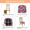 thumbnail image 4 of Purple Halloween Pumpkins with Boo Seat Covers for Dining Room Chairs Set Of 4,Stretch Printed Washable Chair Seat Cover with Elastic Ties and Button,Removable Waterproof Couch Cushion Covers, 4 of 6