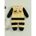 thumbnail image 5 of Qtinghua Toddler Baby Girl Boy Halloween Bee Clothes Kids Long Sleeve Bee Hooded Jumpsuit Halloween Party Fancy Outfits, 5 of 9
