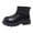 Black, variant on Otqutp Casual Footwear for Toddler Girls Black Platform Booties for Children Front Zipper Cheer Shoes Outdoor Warm Non Slip Mary Jane Shoes