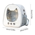 thumbnail image 3 of Cat Carrier Backpack, Expandable Bubble Pet Carrier for Cats and Small Dogs, Travel Backpack for Hiking, Walking & Outdoor Adventures (1PC, White - A), 3 of 7