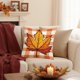 thumbnail image 2 of Mom's Best Funda de almohada con hojas de arce otoñales, hojas de arce realistas, lazos de calabaza otoñales, funda de cojín de sofá plisada de búfalo, decoración de sofá de Acción de Gracias, 2 of 7
