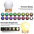 thumbnail image 2 of 16 Colores Led 3D Print Moon Light Con Soporte Y Control Remoto Y T谩ctil Y Usb Recargable, L谩mparas De Luz De Luna Para Ni帽os, Amigos, Amantes, Cumplea帽os, Regalos De Navidad, 2 of 6