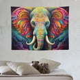 thumbnail image 4 of JRXY  Psychedelic Elephant Tapestry Trippy Watercolor Elephant Wall Tapestry Aesthetic Colorful Cloud Tapestry Spiritual Meditation Tapestry Wall Hanging for Room 40x30in, 4 of 7