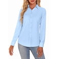 thumbnail image 6 of Vividaire Button Down Shirts for Women Long Sleeve Loose Fit Stretch Wrinkle Free Work Office Casual Blouses Top, 6 of 6