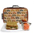 thumbnail image 2 of shiyou-Yummie Lunch Bag with Allergy Alert Cards - Traffic, Orange, 2 of 4