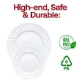 thumbnail image 6 of Smarty 7.5" White Classic Flair Disposable Plastic Salad Plates 180ct, 6 of 7