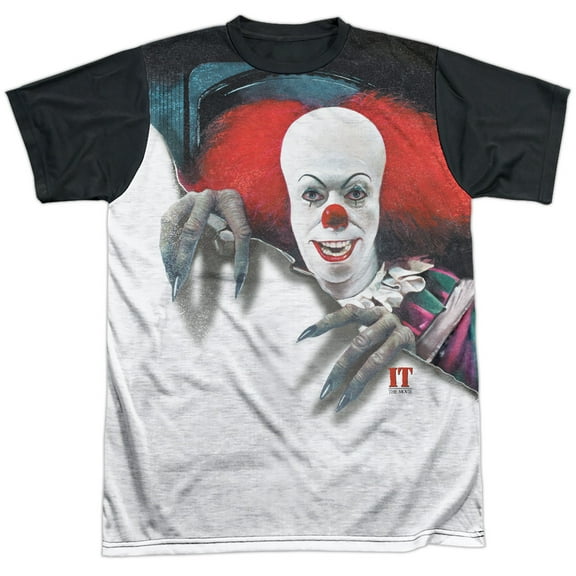 It 1990 - Pennywise It - Short Sleeve Black Back Shirt - XXX-Large