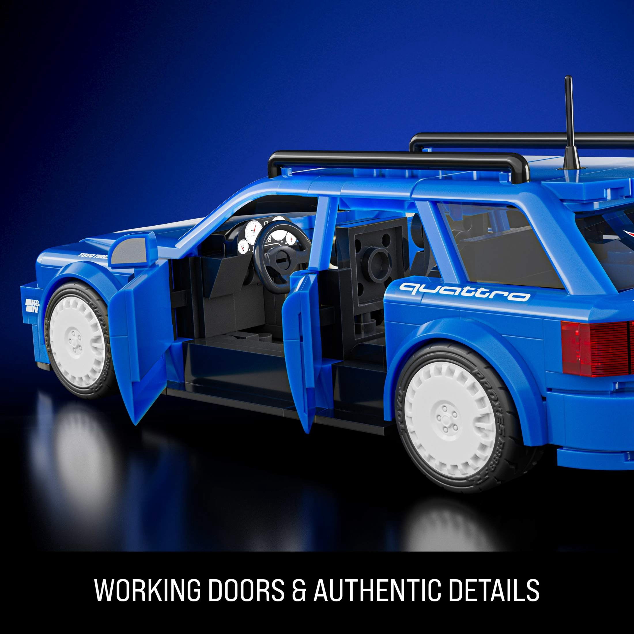 Mattel Brick Shop Hot Wheels '94 Audi Avant RS2 Building Toy Kit (253 Pieces), for Collectors