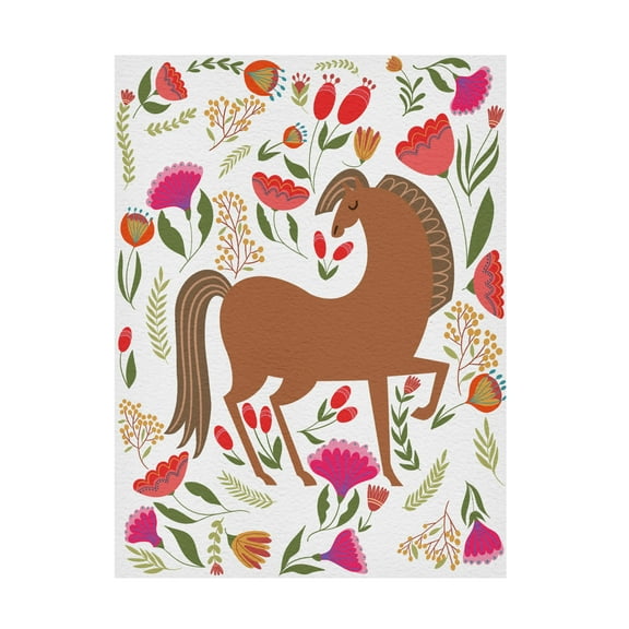 Trademark Fine Art Regina Moore Folk Prancing Light II Canvas Wall Art