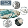 thumbnail image 3 of Fitted Tablecloth Round with Elastic, Spring Edge Table Cover Pad for Outdoor Picnic Party or Indoor Kitchen Patio Dining Table Decor Fits Tables Up to 56'''' Diameter, Turtle-1, 3 of 5