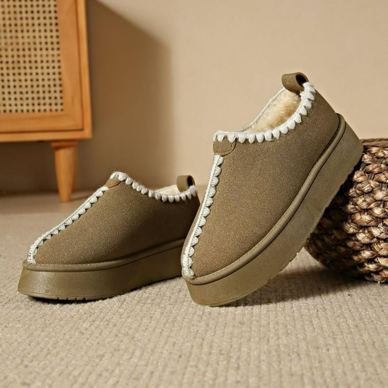 Women's Tasman Slippers Platform Mini Boots Short Ankle Boot Fur Fleece  Lined Sneakers House slippers Anti-Slip Boot For Outdoor