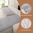 thumbnail image 2 of TOPCHANCES Soft Velvet Couch Covers, Non Slip Corner Sofa Cover Protector Mat, Pet Sofa Mat, 2-Piece Couch Covers Set for L Shape Sectional, Light Grey, Size M, 2 of 10