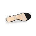 thumbnail image 4 of BLISSFUL STEP Women's Rhiness Strappy Stiletto Heels Sandals Black 7, 4 of 7