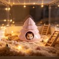 thumbnail image 7 of Qocolcyl Pink Ceramic Christmas Tree Hamster House, Pinaster Shaped Small Pet Hideout Bed, Breathable Cooling Habitat For Hamsters, Gerbils And Small Rodents, 7 of 7