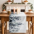 thumbnail image 2 of Table Runner 48 Inches Long for Kitchen Dining, Blue Teal Eucalyptus Dresser Scarf Farmhouse, Dining Table Decorations for Wedding/Parties, Weeping Botanical Leaf Watercolor 13 x 48 In, 2 of 8