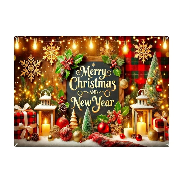 Tapiz navideño de 150 x 89 cm (59 x 35 pulgadas) para decoración de paredes y habitaciones. Tapices navideños de poliéster para fiestas.