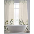 thumbnail image 5 of Eucalyptus Sheer Curtains 96 Inch Length 2 Panels Set, Sage Green Farmhouse Leaf Pastoral Plant Voile Window Treatment Semi Sheer Long Curtains Drapes for Bedroom/Living Room/Kitchen 52"x96"x2, 5 of 7